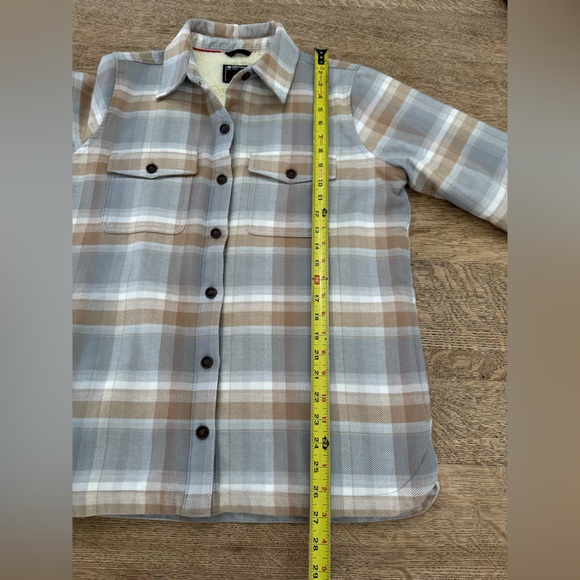 Marmot Ridgefield Sherpa Plaid Flannel Shacket Jacket Shirt medium - Picture 13 of 15